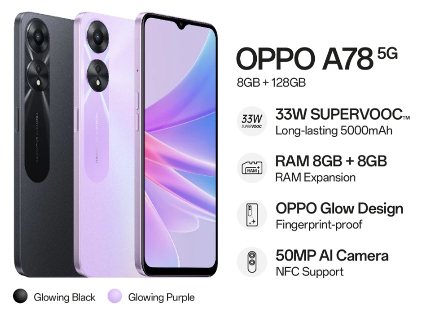 OPPO A78 5G Spesifikasi dan Harganya Di Indonesia