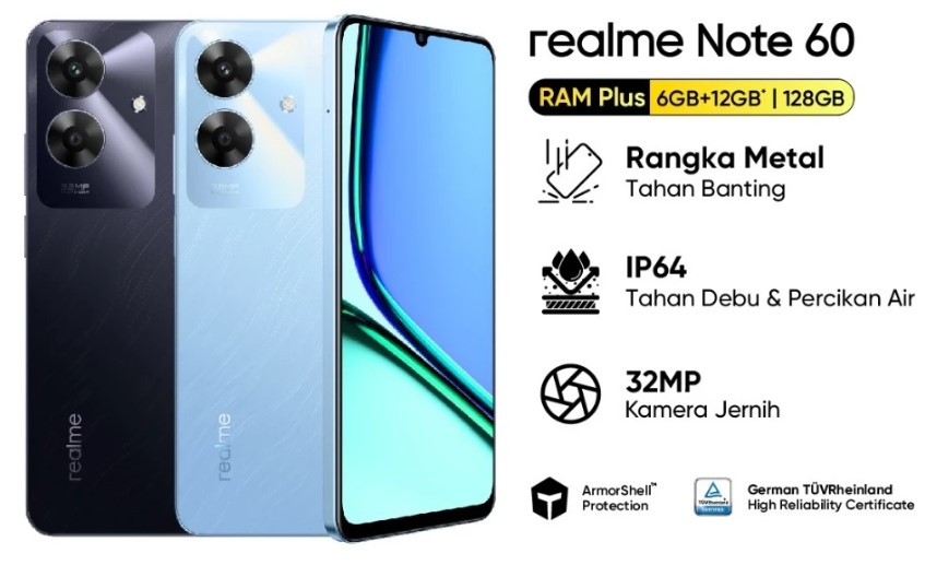 Realme Note 60 Spesifikasi dan Harganya Di Indonesia